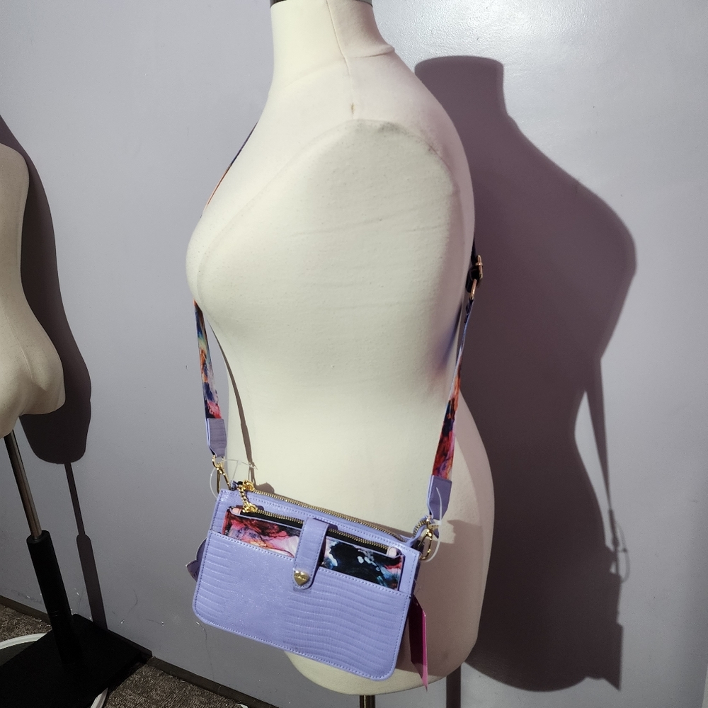Betsey Johnson purple crossbody purse XOHannah